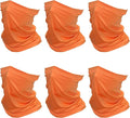 SHEVERCH 6 Pack Neck Gaiter Face Mask Sun Protection Cooling Bandana Face Cover Windproof Dustproof Neck Scarf
