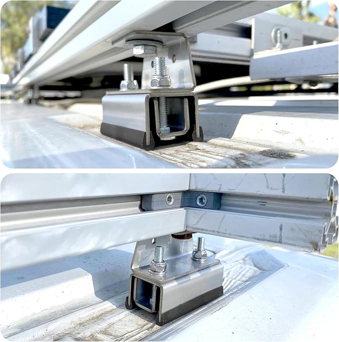 Van Roof Rack Mount Kit,Roof Rack Brackets Compatible with ProMaster, Boxer, Jumper, Ducato,304 Stainless Steel Corrosion-Resistant & Durable(Brackets, Piece, 6)