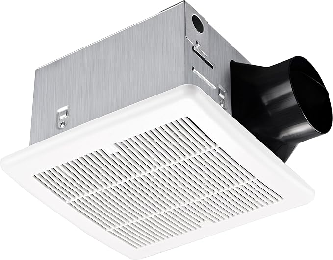 Tech Drive Super Quiet 110 CFM, 1.5 Sone Bathroom Ventilation and Exhaust Fan with Humidity Sensor, No Attic access Needed Installation, Ceiling Mounted Fan,White