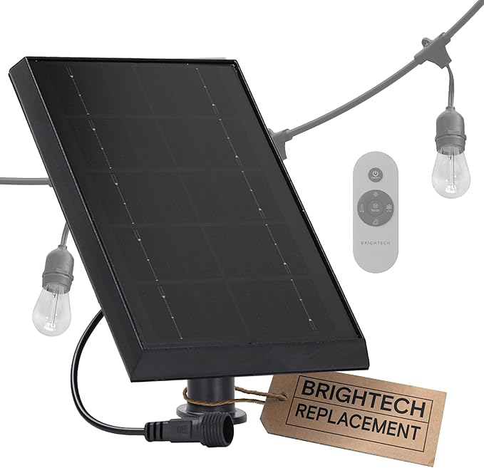 Brightech Ambience Pro Replacement Solar Panel - Compatible Only with Brightech Solar Powered Outdoor String Lights with White Color Changing Capacity - 1 Solar Panel, 7W
