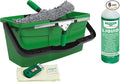 Unger AK015 Window Cleaning Kit PRO Set - Power Washer Sleeve, ErgoTec Squeegee, Bucket 18L, Liquid Glass Cleaner 1L, Safety Glass Scraper, Microfibre Cloth - Professional Window Cleaner, Green