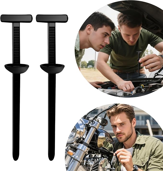 Nylon Universal Cable Tie Buckle - Heavy Duty Self-Locking Zip Ties with Pin & Button, UV-Resistant Multifunctional Fasteners for Auto Repair, Car Maintenance & Daily Fixing (40pcs)