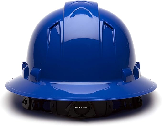 Pyramex Ridgeline Full Brim Vented Hard Hat 4 Point Ratchet Suspension