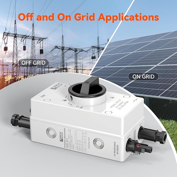 RICH SOLAR Solar PV DC Quick Disconnect Switch 1500V 32 Amps, RS-i2
