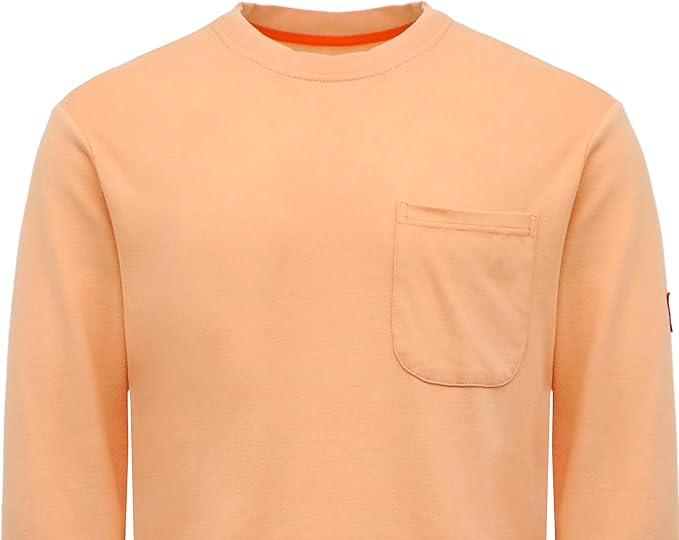 TICOMELA FR Shirts for Men Flame Resistant Shirt NFPA2112/CAT2 7oz Fire Retardant Men's Long Sleeve Henley Shirts