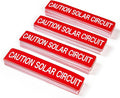 250 PCS Caution Solar Circuit Stickers - CDXHOME Photovoltaic PV Warning Labels, Waterproof UV Resistant Vinyl with Strong Adhesive, for Code-Compliant Marking
