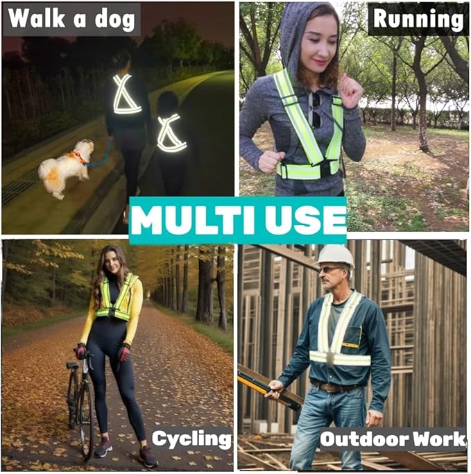 High Visibility Safety Vest|Reflective Running Gear for Walking,Cycling,Construction,Motorcycle|Men,Women(16PACK-XXL)