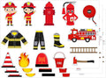120PCS Fire Truck Stickers For Boys And Girls, Fire Engine Rescue Themed Stickers For Firetruck Birthday Party Supplies, Waterproof Firemen Sticker Packs For Notebook, Water Bottle, Teaching Board