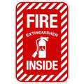 Fire Extinguisher Inside Sign, Fire Safety Sign, 12x18 Inches, 55 mil Thick HDPS (high Density polystyrene), Made in USA