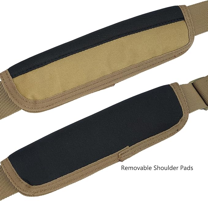 KUNN Tactical Duty Belt Suspenders with Metal Hook,Men Padded Police Harness for Duty Belt,Khaki