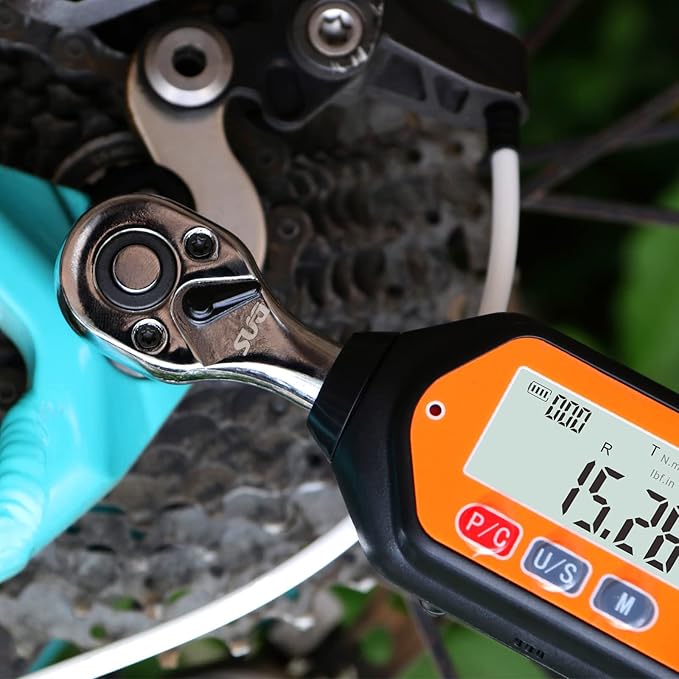 Mini Digital Torque Wrench - 1/4-inch Drive with Buzzer & LED, 0.9-30 Nm, High-Precision Electronic Tool for Bike & Car Repairs, Calibrated for Reliability