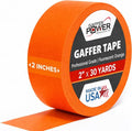 Gaffer Power Proudly Made in The USA, Real Professional Grade Gaffer Tape, Heavy Duty Gaffers Tape, Non-Reflective, Multipurpose. 2 Inches x 30 Yards, Fluorescent Orange