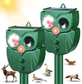 2 Pack Solar Animal Repeller: Ultrasonic Cat Repellent Outdoor with Motion Sensor - Waterproof Bear & Goose Deterrent with LED Flash - Effective Squirrel, Raccoon & Dog Repellent for Yard & Garden