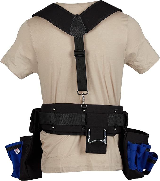 BOULDER BAG Comfort Padded Suspenders. (Tool Belt NOT included) High Tech Padded Suspenders w/Extreme Support and Comfort for your Tool Belt. Made by Boulder Bag. Suspenders Made in the USA
