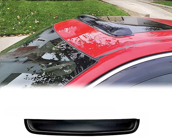 38inch 980mm Universal Fit Rain Snow Guard Sun Roof Wind Deflector,1pcs Tape-On Dark Smoke Tint Auto Moonroof Window Visor RN98