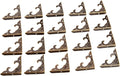 dophee 20Pcs Antique Brass Box Corner Protectors, Vintage Decorative Corner Brackets Guards for Jewelry Box Wooden Case Chest Table Desk Photo Frame, 1.18"x1.18"x0.18"