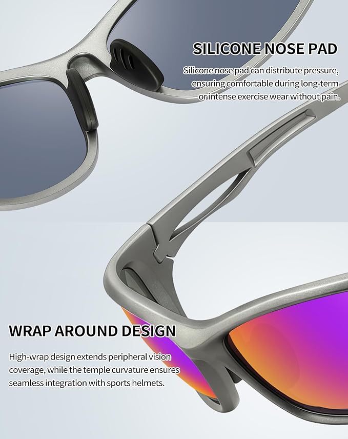 Joopin Sports Sunglasses Polarized UV400 Protection Wrap Around Sun Glasses Shades for Men Women