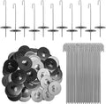Solar Panel Bird Guard Fastener Clips, Stainless Steel Critter Guard Clips for Attaching Galvanized Welded Wire Mesh to Solar Panels, Solar Panel Hooks for Squirrel Proof Pigeon Bird Fence（60sets）