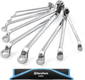 DURATECH Offset Box Wrench Set, Metric, 9-Piece, 6-23mm, 75-Degree, CR-V Steel, Organized in Rolling Pouch