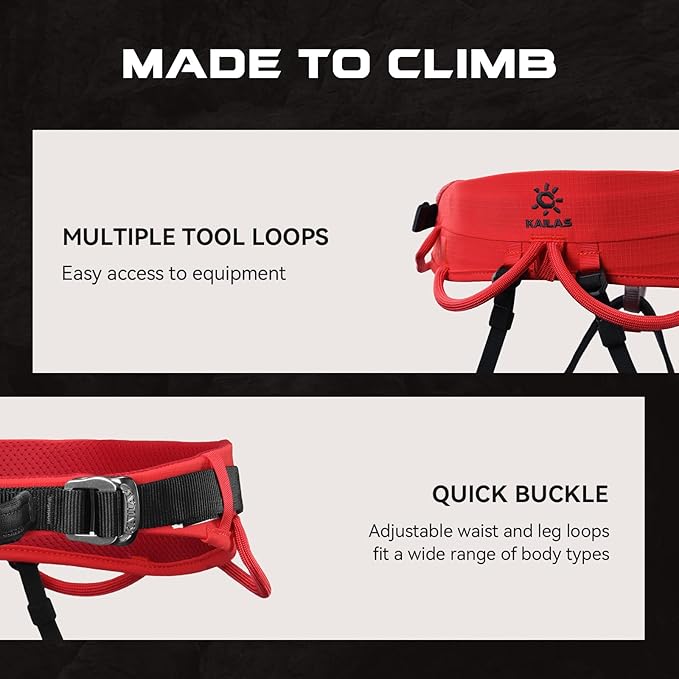 KAILAS Airo Rock Climbing Harness Men Roofing Harnesses Rescue Mountaineering Safety Belt Women Comfortable Lightweight