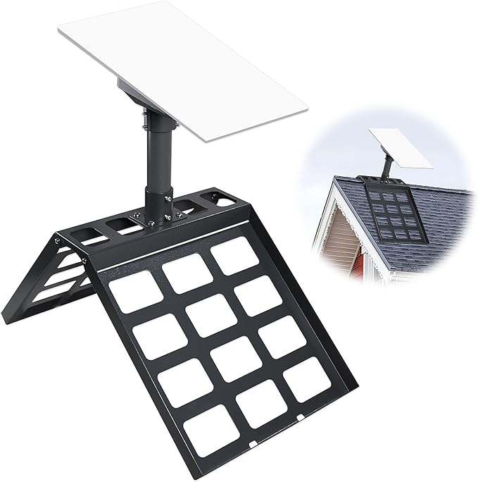 Roof Mount for Starlink,360° Rotatable Roof Ridge Mounting Kit for Starlink Gen 3,Fits for V3 Starlink Standard Dish,No Drilling Required,Alloy Steel Material,Black