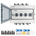 Solar Combiner Box (1 in 1 Out/2 in 2 Out/3 in 3 Out/4 in 4 Out) PV Combiner Box with 1000V DC 40A MCB & 20-40KA SPD Power Distribution Box (4String 4in4out)