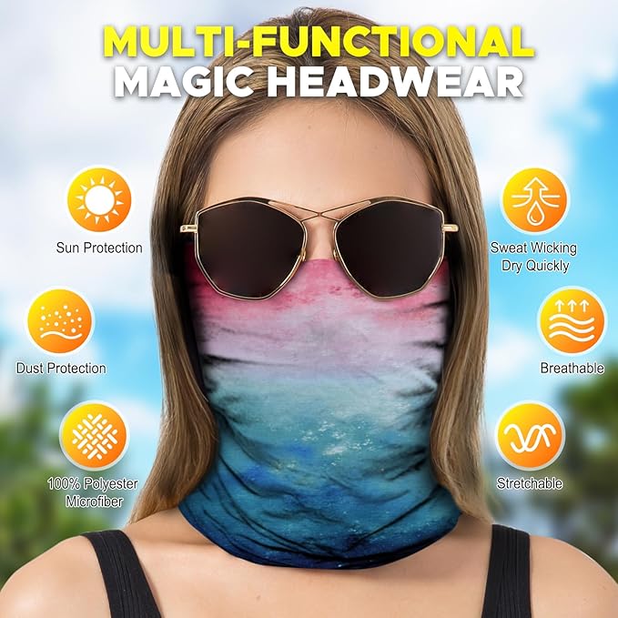 JOEYOUNG Headwear, Bandana, Neck Gaiter Head Wrap Headband Balaclava Magic Scarf