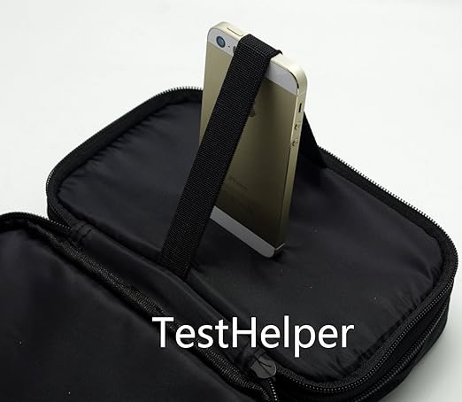 KCH19 Double Layered & Padded Carrying Zipper Case with Wrist Strap Use for Handheld Multimeter,Phase Indicator,Thermometer, Calibrator,Clamp Meter