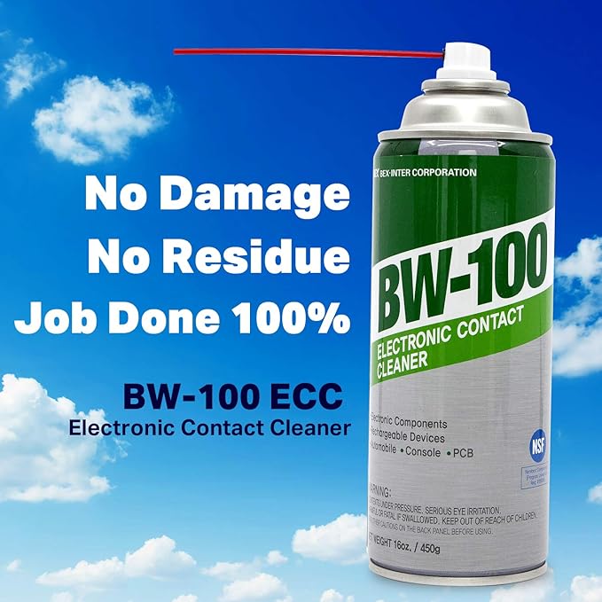 Non-Flammable Electronic Contact Cleaner Aerosol Spray- Safely Cleans Joycons, Computers, PCB, and More - Removes dust, dirt and contaminants on contacts - Quick Dry| 16oz/450g