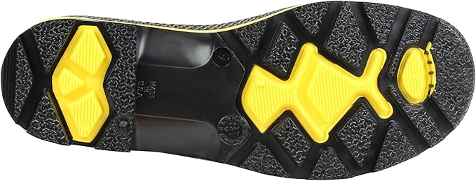 Servus Pro 15" PVC Chemical-Resistant Steel Toe Men's Work Boots, Gray, Yellow & Black (75101), 14