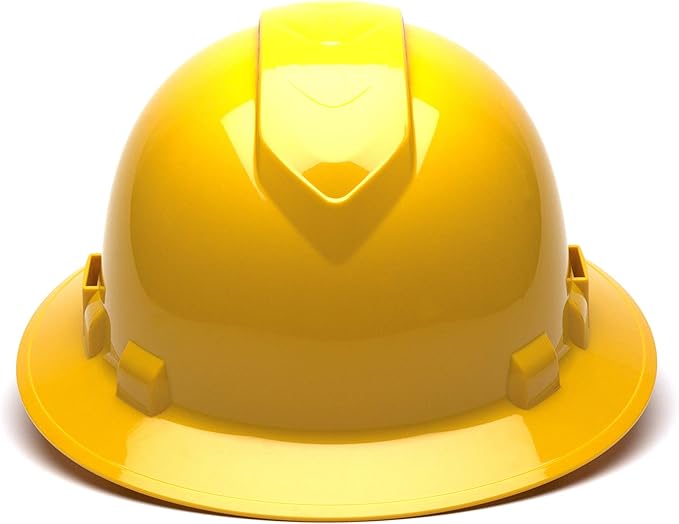 Pyramex Ridgeline Full Brim Vented Hard Hat 4 Point Ratchet Suspension