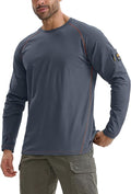 WORKWEYA FR Shirts for Men 6OZ Light Weight Welding Shirts Thumb Hole Stretch Breathable NFPA2112 CAT2 for Summer