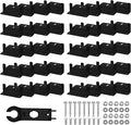 Tatuo 40 Sets Solar Panel Mounting Brackets Z Bracket Aluminum Alloy Solar Panel Mounting Brackets Kit with Nuts and Bolts for Boat, Wall and Other Off Gird Roof Installation, Black