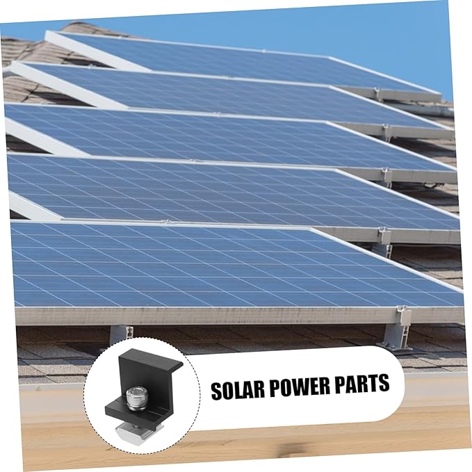 Milisten 4pcs Aluminum Solar Panel Mounting Brackets Side Pressure Blocks for Secure Installation Sturdy Durable Design User-Friendly Clamps for Enhanced Stability
