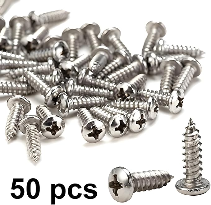 50 Pack 3/4 inch Rope Light Clips with Stainless Steel Screws, Plastic Cable Clips Wire Clamp for String Lights, Christmas Light Clips Cable Wire Clamp, P-Type Mounting Clips