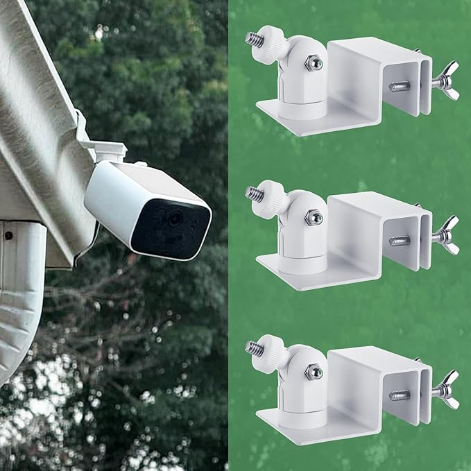 4 Pack Gutter Mount Compatible for Ring Solar Panel, Universal Solar Panel Ring Gutter Mount for Arlo, Arlo pro, Arlo pro2, Reolink Cams and Other Solar Panel