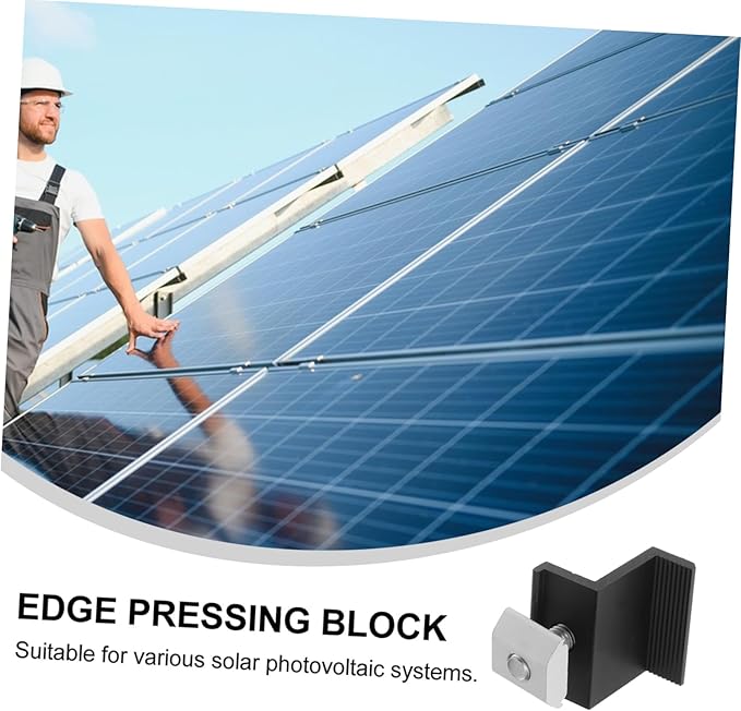 Toyvian 4pcs Photovoltaic Bracket Pressing Aluminum Solar Panel Stand Solar Panel Mounting Frames
