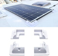 Solar Panel Mounts Bracket Set of 4pcs (White), Drill Free ABS Corner Roof Brackets Mounting Kit, Durable Solar Mount Rack Accessories for RVs, Trailers, Boats, Yachts, Vans, Carports