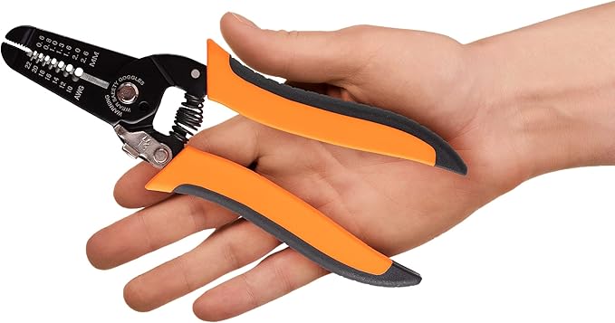 Wirefy STRP-01 Wire Stripper and Cutter for Solid and Stranded Wires 22-10 AWG | Precision Calibrated Ergonomic Wire Stripping Tool