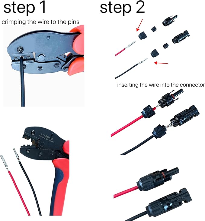 100PCS Solar Panel Connector IP67 Waterproof Connector Male/Female 50Pairs with 2 Spanners