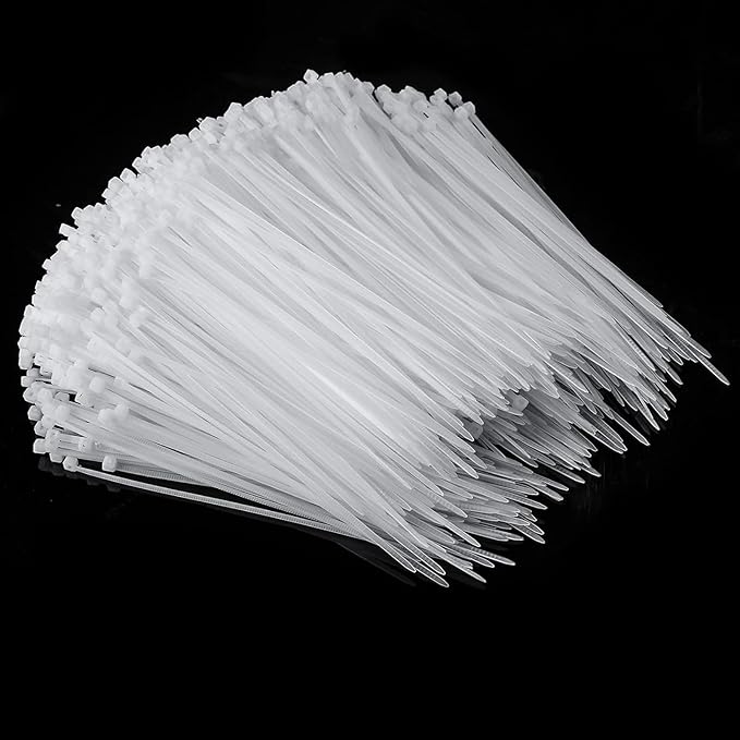 Magicorange Zip Ties 1000 Pack, 6 inch Cable Tie Self Locking Wire Cable Zip Nylon Zip Tie (White)