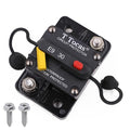 E9 30 Amp Circuit Breaker 12V - 72V DC with Manual Reset | Waterproof IP67 | Surface Mount 30A Switch Button with LED Indication
