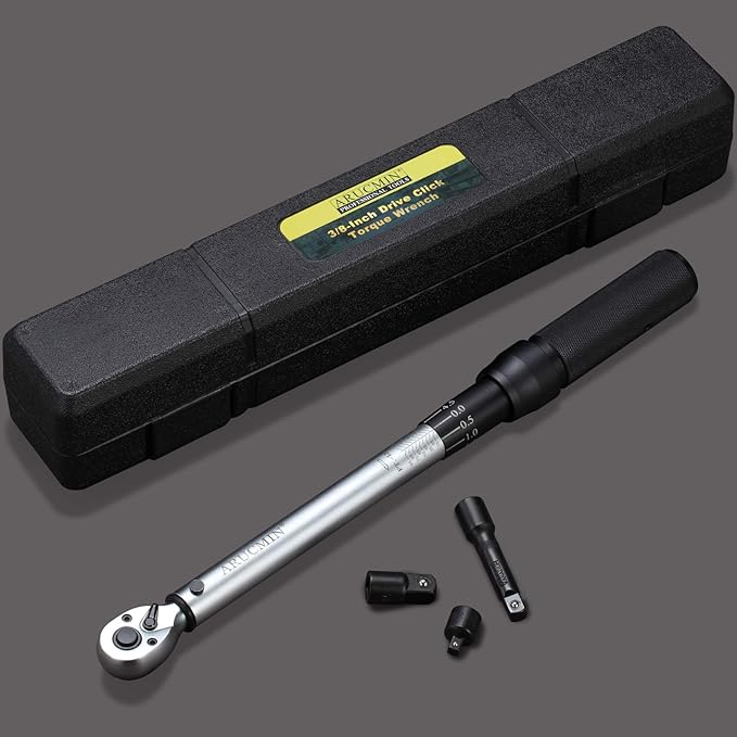 3/8-Inch Drive Click Torque Wrench (10-100 ft.-lb./15-135Nm) Dual-Direction Adjustable Torque Wrench Set