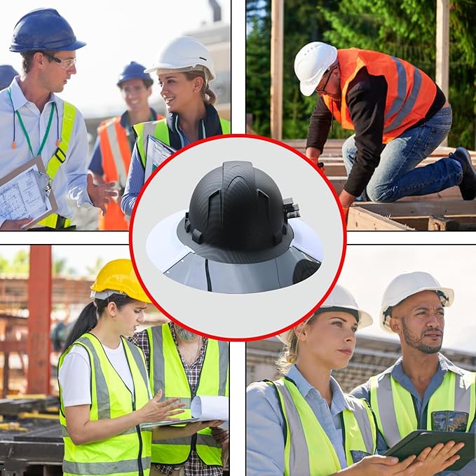 Hard Hat Sun Shade Compatible with Standard V-Gard Full Brim Attachment, Provides Enhanced Protection from The Sun and Heat,for Men and Women Working Outdoors