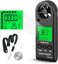 Anemometer Handheld Wind Speed Meter for Measuring Wind Speed Temperature and Max/Average/Current, High Precision Anemometer Measuring for Windsurfing Sailing Fishing Outdoor Activities