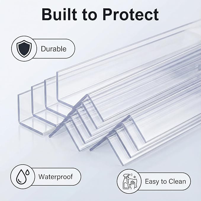 Clear Corner Protectors – Self-Adhesive Baby Proofing Safety Bumpers for Walls, Furniture, Cabinets & Desks – Freely Spliced to Meet Your Needs(2PCS, 3x40.6cm/1.18x16in)