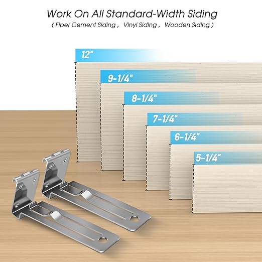 2 Pack Hangers for Hardie Board Siding Tools,5/16-Inch Fiber Cement Lap Siding Installation Tools for Hardie Plank, 1-1/4-Inch Overlap Gauge Clamps