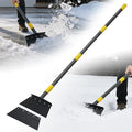 Snow Shovel Ice Scraper, 74“ Garden Flat Shovel, 2 Spades,Heavy Duty Multifunctional Garden Cleaning Shovels Spade,Floor Scraper for Weeding Edging Driveway Snow Ice Removal Tool