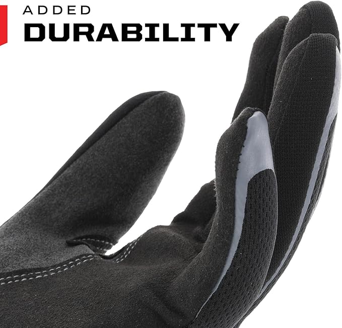 Mechanix Wear: Utility Work Gloves with Secure Fit, Touchscreen Capable, High Dexterity, Synthetic Leather Glove for Multi-purpose Use, Work Gloves for Men, Black (Black, Small)
