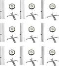 Feather Flag Telescoping fibre glass Hardware 14ft fibreglass Carbon fibre Flexible Pole tip Kits with Cross-Base and Weight-Donut Hardware Only. (Pack 9)